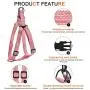 Step-in Dog Harness and Leash,Easy Walking No Pull Pet Vest Harnesses with Handle,Adjustable Buckle Heavy Duty Dogs Halter Lead Set for Puppy,Small,Medium Dogs,Large Breed,Outdoor Training,Pink S