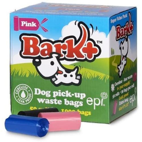 Bark Dog Waste Poop Bags, 1000 Count, Pink Bark Dog Waste Poop Bags, 1000 Count, Pink