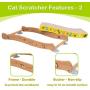 Pet Soft Cat Scratcher Cardboard - Corrugated Cat Scratching Pad Non-Slip Cat Lounge Scratcher, Kitty Scratcher for Furniture Protector with Catnip 2pack