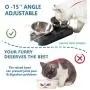 Takezuaa Elevated Cat Bowls, 15° Tilted Raised Cat Food and Water Bowls for Small Size Dog, Food Grade Stainless Steel Nonslip Pet Feeder Bowl Takezuaa Elevated Cat Bowls, 15° Tilted Raised Cat Food and Water Bowls for Small Size Dog, Food Grade Stainless Steel Nonslip Pet Feeder Bowl