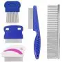 Sonku 5 Pcs Dog Tear Stain Remover Combs Set, Pets Stainless Steel Grooming Combs,Gently and Effectively Removes Stains,Mucus and Crust Sonku 5 Pcs Dog Tear Stain Remover Combs Set, Pets Stainless Steel Grooming Combs,Gently and Effectively Removes Stains,Mucus and Crust