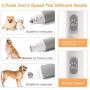 Dog Nail Grinder Nail Files Grinder Dog Nail Trimmer and Gromming Tools Powerful 2 Speed Rechargeable Electric Pet Claw for Large Small Dogs Cats, White