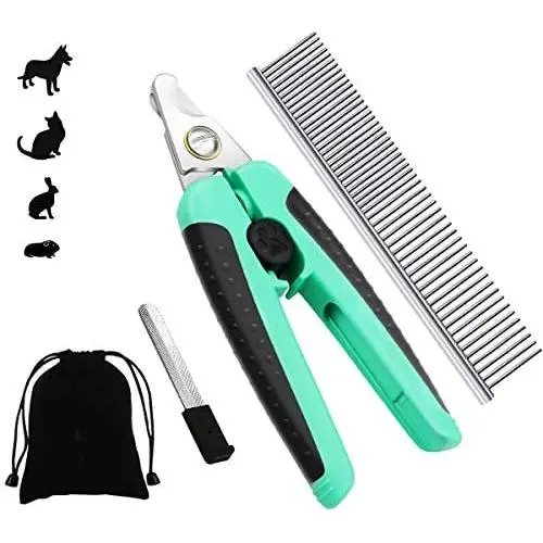 VONLUXE Dog & Cat Pets Nail Clippers and Trimmer - Safety with Guard to Avoid Over-Cutting Toenail,Free Nail File & Stainless Steel Comb - Professional Grooming Tool for Large and Small Animals VONLUXE Dog & Cat Pets Nail Clippers and Trimmer - Safety with Guard to Avoid Over-Cutting Toenail,Free Nail File & Stainless Steel Comb - Professional Grooming Tool for Large and Small Animals