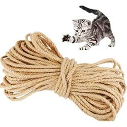 MXiiXM 100% Natural Sisal Rope for Cat Scratching Post - Diameter 5/6/8 mm Hemp Rope Twisted Fiber Sisal Twine for Repairing or DIY Scratcher for Cat Tree Tower