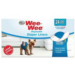 Four Paws Wee Wee Dog Diaper Garment Pads 24 Count