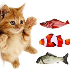 pepoot Catnip Toys Kitten Toys Cat Toy Fish Plush Fishes Dolls Interactive Pets Pillow Chew Toys for Cats Pet Supplies for Kitty