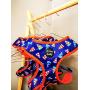 Pet Pooch Boutique Bojangles Pizza Dog Harness, 200 g, Size M, Blue