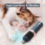 JOYO Dog Nail Grinder and Clippers, Stepless Speed Pet Nail Trimmer with 2 LED Light, Low Noise Professional Nail Grinder Rechargeable Pet Nail File Electric for Small Medium Large Dogs and Cats