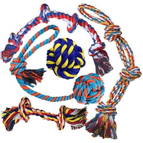 GaiusiKaisa XL Dog Rope Toys （Extremely Durable and Strong） for Large and Medium Dog–Extra Large Dog Toys for Aggressive CHEWERS- Elastic Solid Dog Ball–Tug of War Rope Ball for Chewing,Teeth