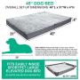 SPORT PET Deluxe Dog Mattress, Water-Resistant Liner Pet Bed, Reversible, Top Memory Foam