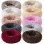 WonderKathy Modern Soft Plush Round Pet Bed for Cats or Small Dogs, Mini Medium Sized Dog Cat Bed Self Warming Autumn Winter Indoor Snooze Sleeping Cozy Kitty Teddy Kennel