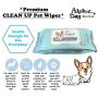Deodorizing Hypoallergenic Heavy Duty Thick Durable Pet Grooming Wipes Unscented Cleans Face, Ears, Body, Butt and Eyes – Bath Alternative, Super Convenient, Ideal for Home or Travel