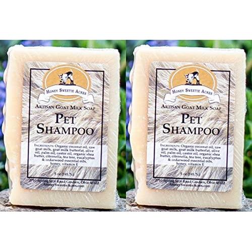 Honey Sweetie Acres Premium Pet Shampoo Goats Milk Essential Oil Bar - FIX Your PETS Skin!