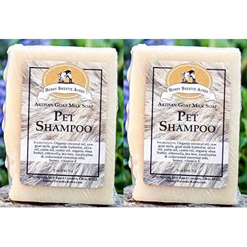 Honey Sweetie Acres Premium Pet Shampoo Goats Milk Essential Oil Bar - FIX Your PETS Skin!