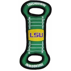 Pets First NCAA Football Field Dog Toy with Squeaker. - LSU Tigers - for Tug, Toss, and Fetch. - Tough & Durable PET Toy, Small, Model:LSU-3030