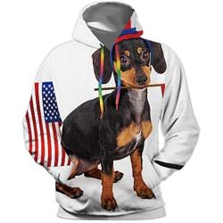 Dxichy Chasing The Wild Boar - - Boar,Unisex 3D Print Pullover Hooded Hoodies with Big Pocket Forest S
