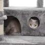 FEANDREA Cat Tree, Large Cat Tower, 64.6 Inches, Cat Activity Center with Hammock, Basket, Removable Fur Ball Sticks, Cat Condo