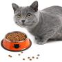Dorakitten Cat Bowls Stainless Steel, 3PCS Cat Food and Water Bowl Set Pet Dog Bowl with 2 Food Scoops Non Slip Shallow Make Cats Feel Comfortable