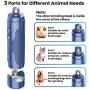 BOIROS Dog Nail Grinder, 3 Speed Pet Nail Grinder for Dogs, Electric Dog Nail Trimmer with LED Light, 3 Ports Cat Nail Grinder Rechargeable for Painless Paws Grooming for Large Small Medium Dogs Cats