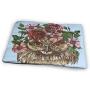 Extra Large Dog Pet Bed Pad Funny Hippie Eagle Owl Roses Wreath Bird Animals Fleece Dog Bed Mattress For Large Dogs Cats Pig Non-Slip Waterproof Pet Mat Dog Pads For Cars, Dog Crate Kennel, Rectangle