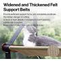 pidan Cat Hammock Window Cat Bed Cat Window Perch Window Seat with Extra Cat Scratch Pad Three-Layer Screw Nut Suction Cups Cotton-Linen