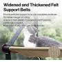 pidan Cat Hammock Window Cat Bed Cat Window Perch Window Seat with Extra Cat Scratch Pad Three-Layer Screw Nut Suction Cups Cotton-Linen