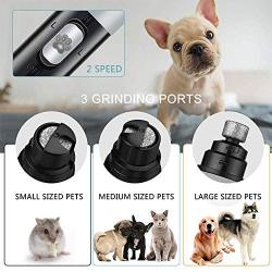 [2020 Upgrade] Dog Nail Grinder, Professional 5-in-1Rechargeable Pet Nail Trimmer with Low Noise, Superior Painless Pet Paws File Grooming/Smoothing/Trimming, Perfect for Small Medium Dogs & Cat