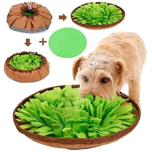 ALOYA Snuffle Mat,Dog Snuffle Mat,Nosework for Dogs Large Small Pet Treat Interactive Puzzle Dispenser Toys Machine Washable … ALOYA Snuffle Mat,Dog Snuffle Mat,Nosework for Dogs Large Small Pet Treat Interactive Puzzle Dispenser Toys Machine Washable …