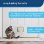 Medium Cat Door (Outer Size 7.4'' x 7.8''x1''), 4 Way Locking Cat Flap Door for Interior Exterior Doors, Weatherproof Pet Doors for Cats & Doggie with Circumference < 23'', Coffee