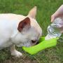 Flexzion Dog Water Bottle with Foldable Bowl Holder Drink Cup Tray Stand Attachment for Walking, Travel Drinking Dispenser Hanging Buckle Accessory for Pets, Dogs, Cats, Small Animals