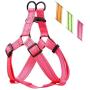 Heavy Duty Quick-Fit Step-in Harness Comfortable, Adjustable Lightweight Breathable and Easy Walker for Small Medium Large Dogs (S (Width:1/2'', Chest:13.8''-21''), Neon Pink)