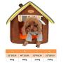 Canvas Dog House Easy Cleaning Cat House Lodge Folding Soft Removable Dog Cat Cushion Activity Centre Toy for Indoor Cats Portable Pet House,Brown,XL