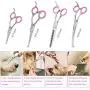 Dog Grooming Scissors Kit with Safety Round Tip, 7 in 1 Heavy Duty Stainless Steel Pet Grooming Scissors Set -Thinning Straight Curved Shears and Comb for Long Short Hair for Dog Cat Pet
