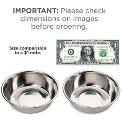 Bonza Two Piece Replacement Stainless Steel Dog Bowls for Pet Feeding Station. For Small Dogs and Cats,12oz