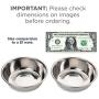 Bonza Two Piece Replacement Stainless Steel Dog Bowls for Pet Feeding Station. For Small Dogs and Cats,12oz