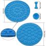 Vamotto 2 Pack Dog Lick Pad with Suctions for Shower, Dog Slow Feeder Mat, Silicone Dog Slow Feeder Bowl to Wall for Pet Bathing, Grooming, and Dog Training
