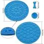 Vamotto 2 Pack Dog Lick Pad with Suctions for Shower, Dog Slow Feeder Mat, Silicone Dog Slow Feeder Bowl to Wall for Pet Bathing, Grooming, and Dog Training