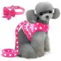 Cute Small Dog Harness, Ladies Polka Dots Dog Vest Harness Set with Pink Leash and Bowknot Collar, 3 in 1 Girl Style Vest Harness Set for Puppy and Cat (S, Pink)