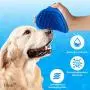 Dog grooming Shampoo brush, Lilpep pet bath comb brush, which helps to soothe massage, rubber comb, adjustable ring handle, suitable for pet cats and dogs (yellow)