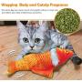 WONDAY Floppy Fish Cat Toy-Interactive Cat Toy-Realistic Plush Simulation Fish Cat Toy-Electric Fish Catnip Toys- Funny Pets Chew Bite Supplies for Cat, Kitty, Puppy, Kitten
