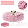 Poohoo 2 Pack Step-in Double Layers Mesh Dog Vest Harness Adjustable for Small Medium Dogs (L(Chest:19.2''-21.7''), Beige and Pink), Calming Faux Fur Donut Cuddler Dog Bed