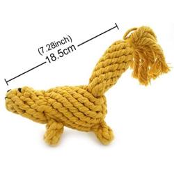 SMALLLEE_LUCKY_STORE XCW0009 Pet Tortoise Rope Chew Toy for Dogs, Green, Medium