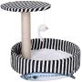ITODA Cat Tree Tower Condo with Sisal Scratching Post, Climbing Playing Pet Stand House Bed Furniture Perch and Interactive Mouse Toy Grinding Claws Nest Supplies Removable Climber