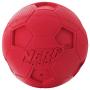 Nerf Dog Soccer Ball Dog Toys with Interactive Squeaker, Lightweight, Durable and Water Resistant, 4 Inches, For Medium/Large Breeds, Two Pack, Green and Red