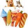Pet Cat Toy Plush Canvas Bite Toys Catnip Cat Cite Vocal Creative Simulation Vegetable Chicken Bone Toy Chew Squeak Toy 41 A1