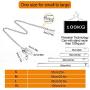 Pettom Metal Dog Car Seat Belt Chain Leash Pet Vehicle Safety Restraint Lead Stainless Steel Chew Proof Dog Car Leash Double Clips & Latch Attachment