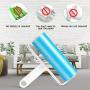 Pet Hair Remover & Lint Roller, Remove Dog, Cat Hair, and Fuzz from Furniture, Carpets, Bedding, Clothing, and More. (1L+2s) (Blue)