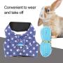 TOPINCN Rabbit Harness with Lead Set Cute Bow Tie Vest Harness Adjustable Pet Chest Walking Harness for Bunny Hamster Ferret and Small Animals