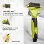 YAKAON Pet Grooming Kits, 4-in-1 Dual Sided Undercoat Rake, 2 pairs of Stainless Steel Pet Scissors with Comb Pet Grooming Tools for Dogs, Cats and Other Pets YAKAON Pet Grooming Kits, 4-in-1 Dual Sided Undercoat Rake, 2 pairs of Stainless Steel Pet Scissors with Comb Pet Grooming Tools for Dogs, Cats and Other Pets