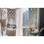 KARCEEY Macrame Cat Hammock Bed with Hanging Kit Macrame Hanging Cat Swing Bed for Indoor Cats